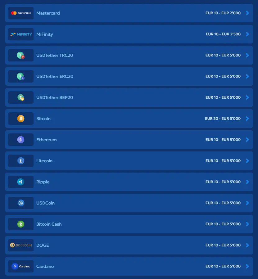 Pandido Casino Zahlungsmethoden